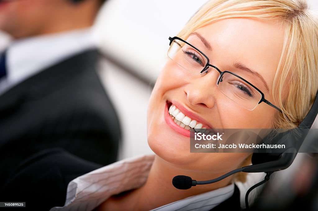 Représentant du service client souriant femme - Photo de Adulte libre de droits