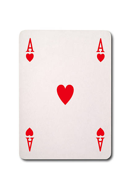 Ace of Hearts with clipping path stock photo