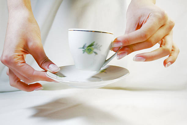 Cup with saucer stock photo