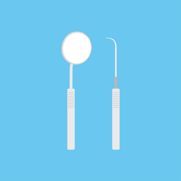 istock Dental equipment cartoon vector. Dental equipment on blue background. 1450903451
