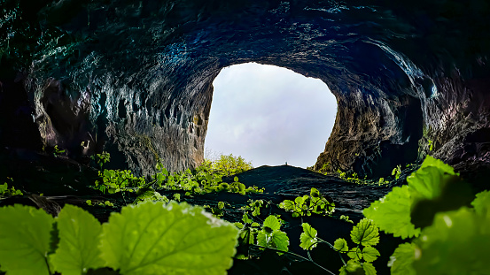 mystical, mysterious and long horizontal cave