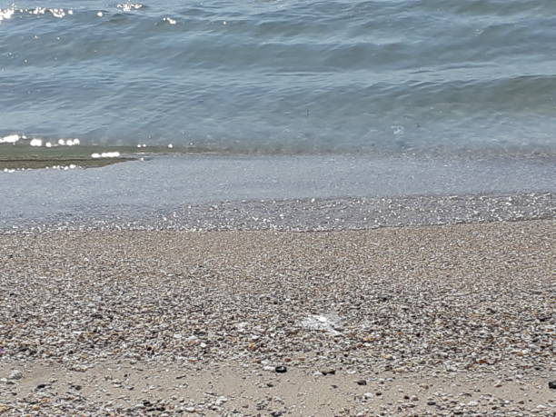 istock sea ​​water background Waves hit the white sandy beach. 1450912181