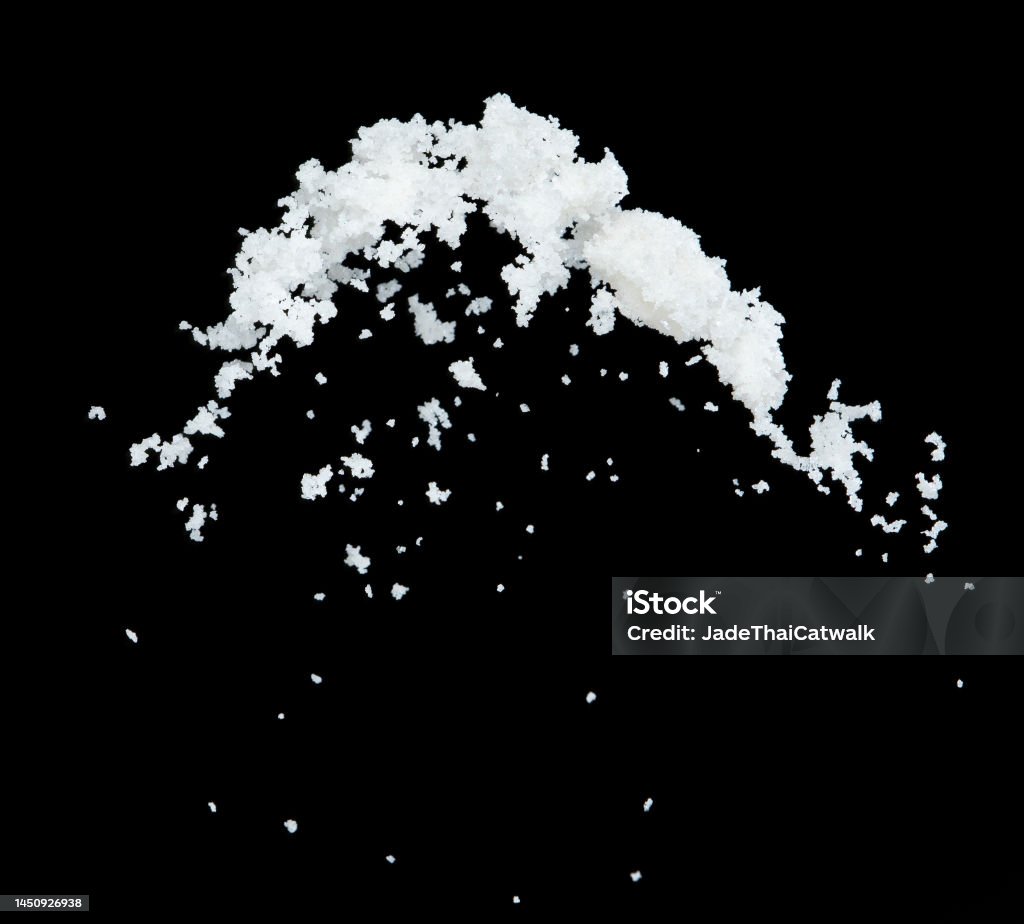 Salt Exploding Salt Flying Explosion Crystal White Grain Salts Explode Abstract Cloud ...