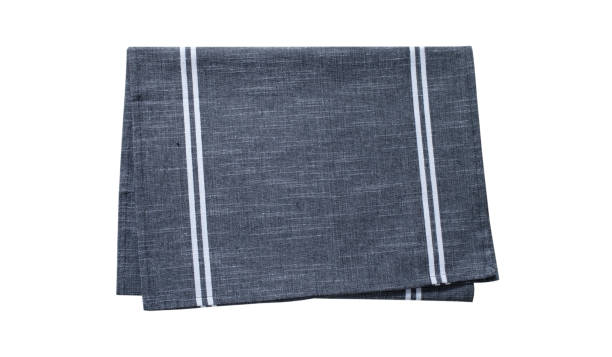 istock Blue napkin, nablecloth, dish towels isolated on white 1450931603