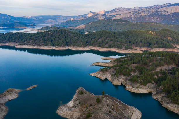 istock Lake in the mountains, drone view 1450934113