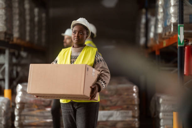 Warehouse workers stock photo