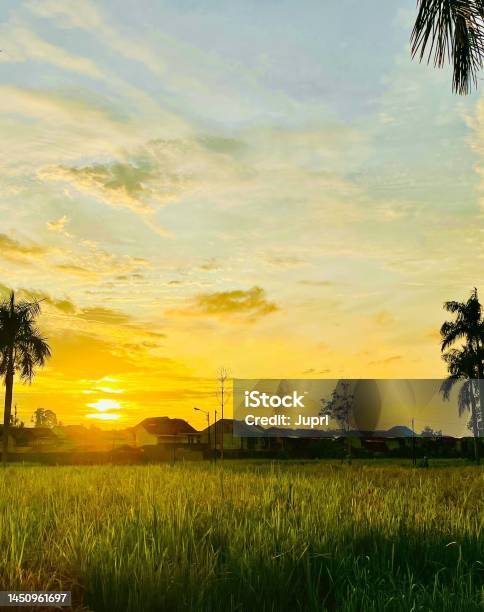 Sunset In Pontianak Stock Photo - Download Image Now - Color Image, Indonesia, Kalimantan