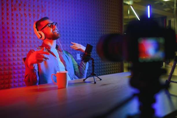 istock Young blogger with recording video 1450968302