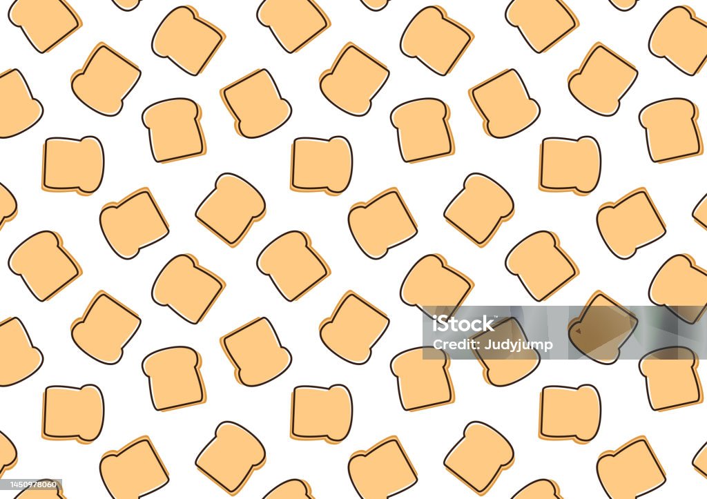 Pattern Bread Vector Bread Pattern Wallpaper Bread Vector On White Background Stock ...