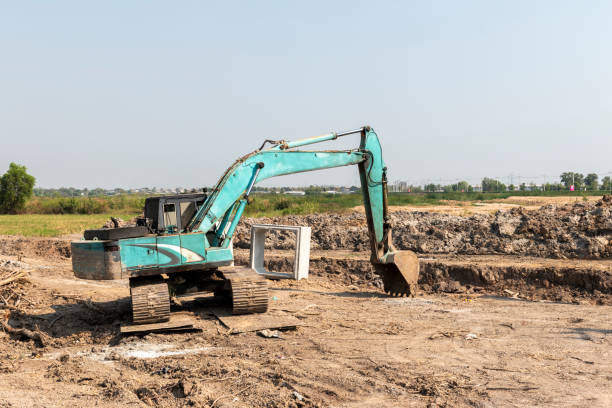 istock Excavator are digging in the construction site 1450978188