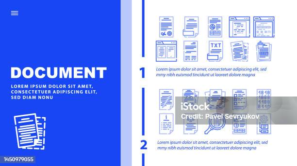 Office Header Image Simple Document Business File Office Landing Header Vector Stock Illustration ...