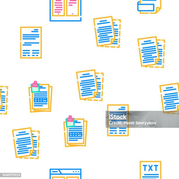 Document Business File Office Vector Seamless Pattern Stock ...