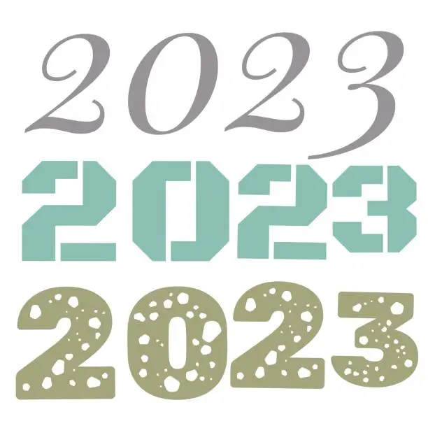 Vector illustration of 2023