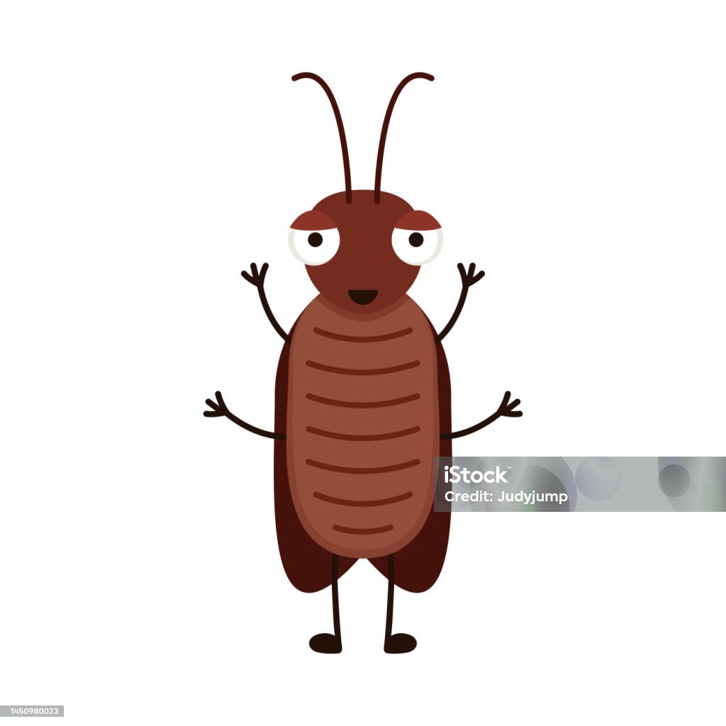 Cockroach Cartoon Simple Cockroach Cartoon Vector Cockroach Character Design Stock Illustration ...