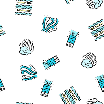 Air Clean Fresh Wind Flow Filter Vector Seamless Pattern Stock ...