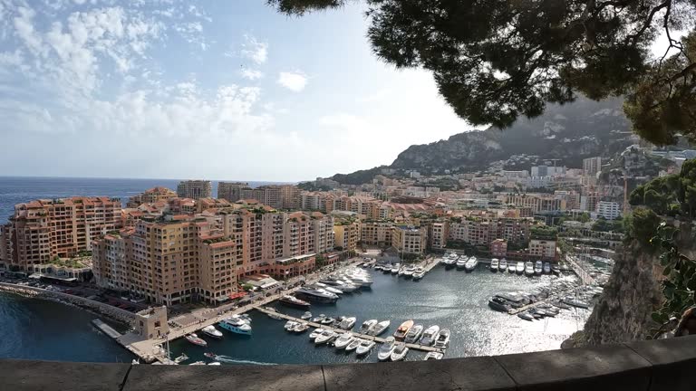 Port of Fontvieille in Monaco, Cote d'Azur (Azure Coast)