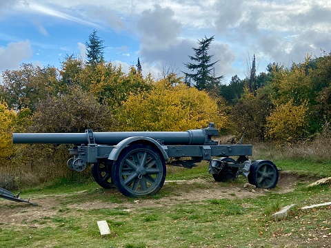 German 211 mm howitzer 21 cm Mrs.18 (21-cM mortar circulation 1918) during World War II