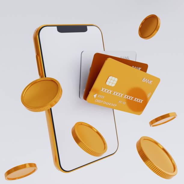 istock smartphone blank display with credit card,gold coins on Isolate white background finance and trading.Shopping mobile app,Cashback and banking,money-saving.Mock up copy space.3D rendering illustration. 1451003146