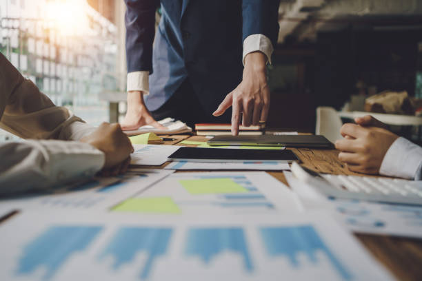 istock Business people meeting working with new startup project idea presentation analyze plan marketing and investment. 1451030164