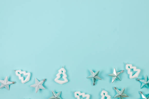 istock Christmas Holiday background frame with gift boxes, baubles and decoration 1451031952
