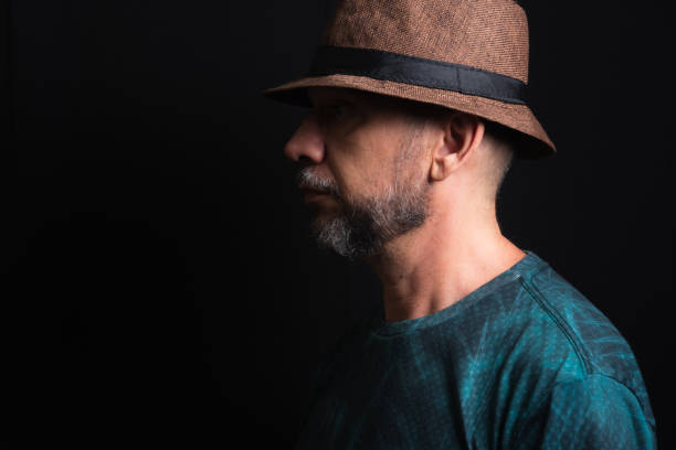 istock Man wearing hat. Looking to the left side. 1451032356