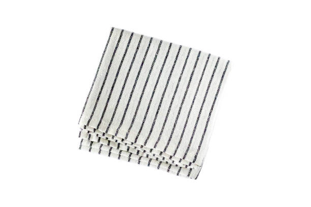 istock Kitchen striped cotton towel insulated on a white background, flat look. Flat lay, top view, copy space. Design for text. 1451032787