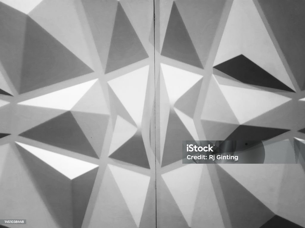 Triangle Design Panel 3d Wall Panel Stock Photo - Download Image Now - Triangle Shape, Wall ...