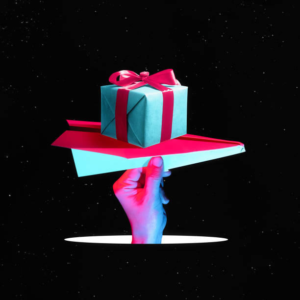 Online shopping concept, gift delivery.