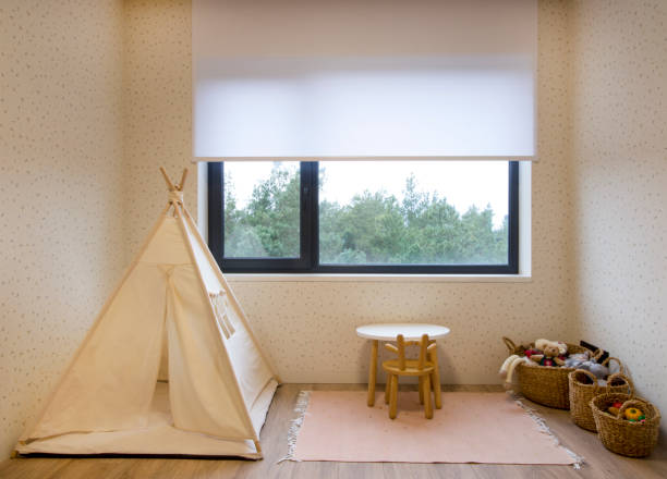 Roller blinds in the children's room