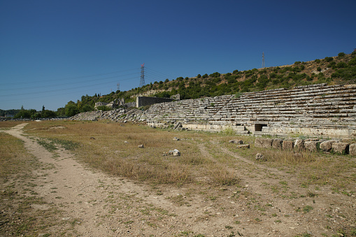 Stadium of Perge Ancient City in Antalya City, Turkiye