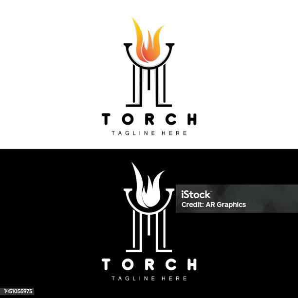 Merchandise Obor Api Logo Obor Desain Api Logo Huruf Ikon Merek Produk Ilustrasi Stok ...