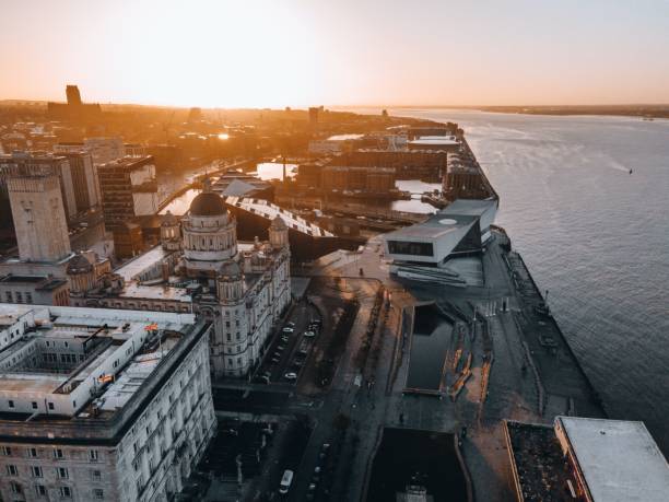 istock Royal Liver Building in Liverpool, England by Drone 1451057091