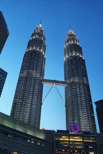 Petronas Twin Tower Kuala lumpur city skyline architecture. Kuala Lumpur, Malaysia - February 19, 2015