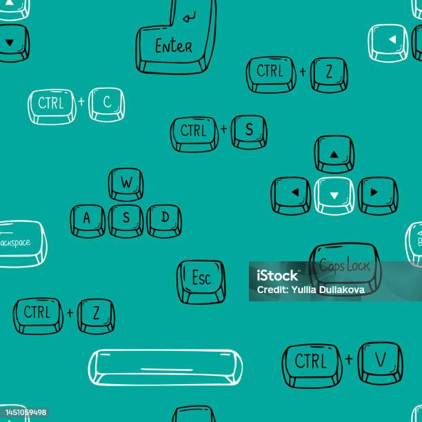 Computer Keyboard Background Seamless Abstract Vector Pattern Texture ...