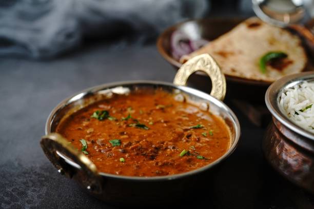 istock Dal Makhani served with rice and roti 1451062409