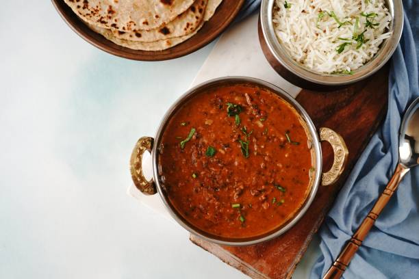 istock Dal Makhani served with rice and roti 1451062435