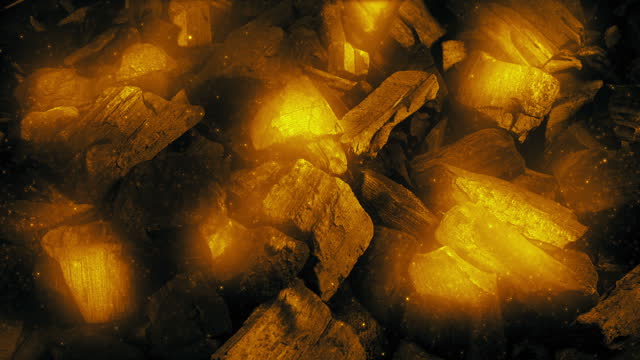 Magical Glowing Material With Gold Particles
