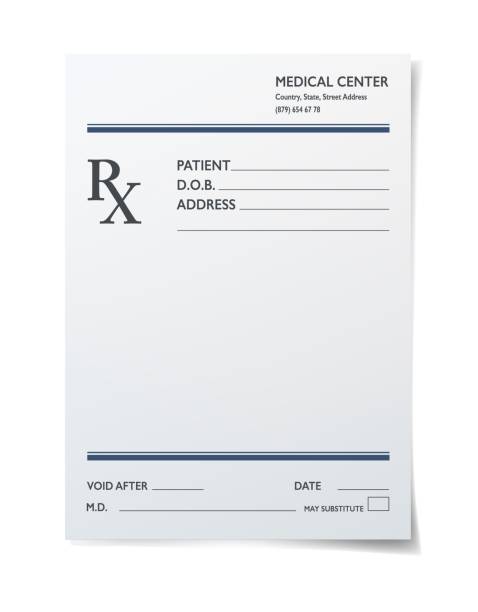 istock Medical prescription rx form realistic paper sheet 1451073958
