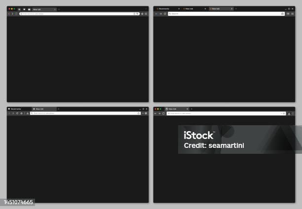 Web Browser Window Mockup Internet Page Interface Stock Illustration ...
