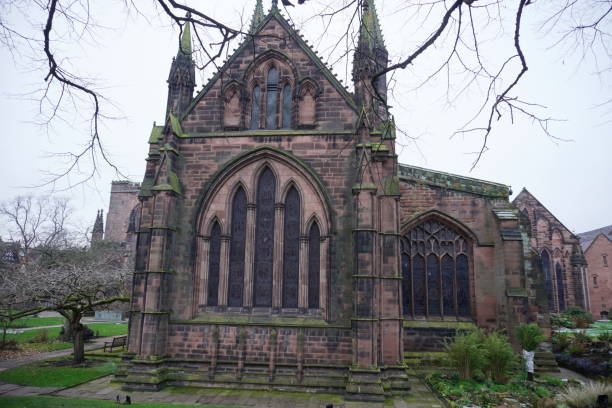 chester 캐서드럴 - chester england chester cathedral uk england 뉴스 사진 이미지