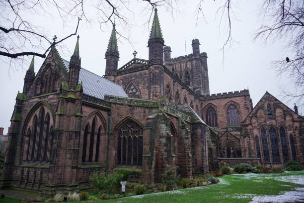 chester 캐서드럴 - chester england chester cathedral uk england 뉴스 사진 이미지