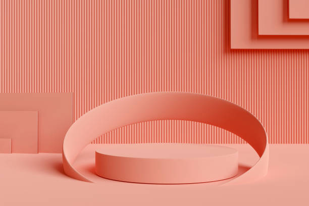 istock Platforms pink pastel. Minimal scene podiums. 1451081761