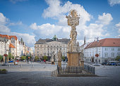 Cabbage Market Square (Zelny trh) and Holy Trinity Column - Brno, Czech Republic