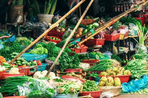 istock A colorful array of vegetable displayed for sale at the market 1451090367