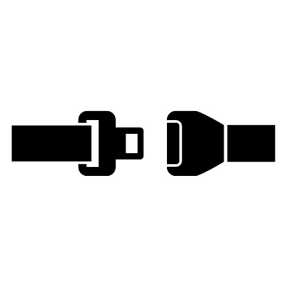 safety belt icon, seat belt