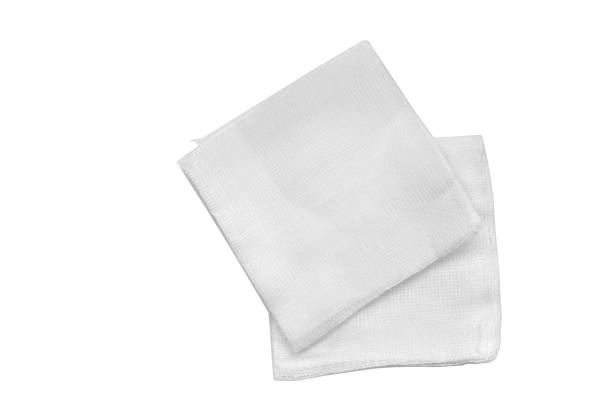 istock Gauze in square shape isolated on white background,top view 1451091788