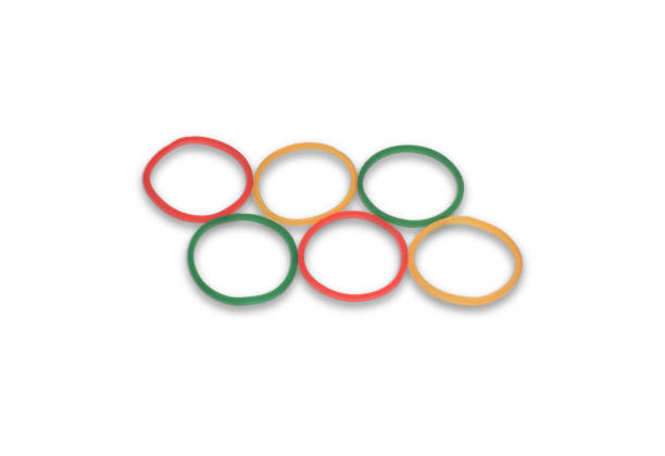 istock Elastic band rubber, multicolor rubber bands isolated on on whit 1451092268