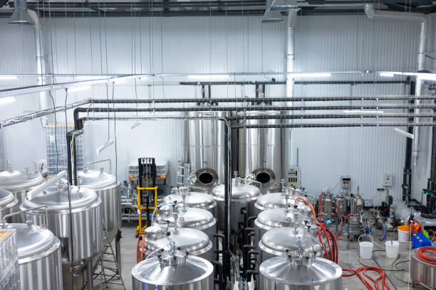 istock Metal equipment ina private beer brewery 1451094303