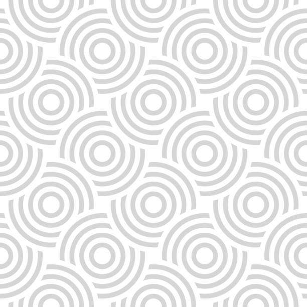 Vector seamless pattern with concentric circles. Geometric abstract background. Vector seamless pattern with concentric circles. Modern geometric abstract background. dot pattern vector stock illustrations