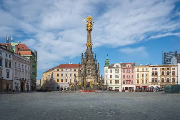 Upper Square and Holy Trinity Column - Olomouc, Czech Republic